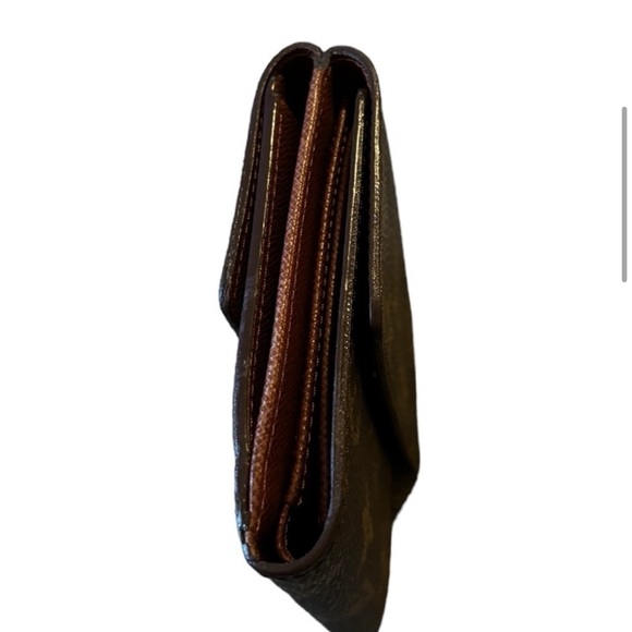 Louis Vuitton vintage bifold wallet snaps brown logo/gold hardware - Picture 6 of 13